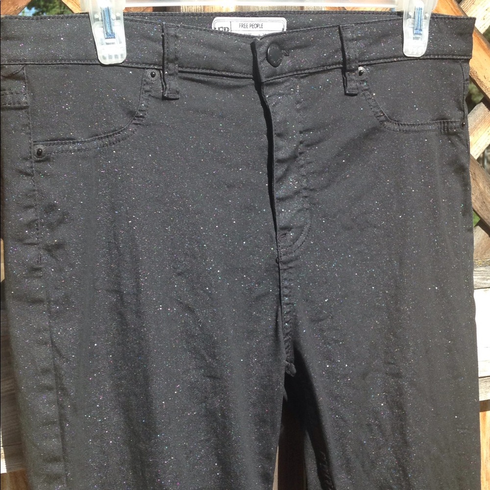 Sparkly free people skinny pants!!